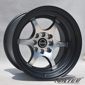 Jantes en alliage de magnésium Fonyee 15 pouces 9.0 10.5 J ET -13 -32 4x100/114.3 à déport profond concave 6 branches 8 trous pour voiture - Product Image 2