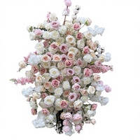 YOPIN-7661 Série DIY Bleu Poussiéreux 83 Types de Fleurs Artificielles d'Hortensia Réalistes Bleu Brume pour Mariage et Saint-Valentin