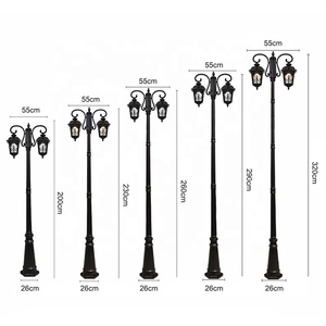 ไฟถนนอลูมิเนียม IP65ไฟฟ้า2เสาไฟ LED สำหรับตกแต่งสวนกลางแจ้งภูมิทัศน์ยุโรป - Product Image 4
