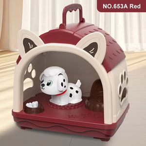 Jouet de maison de <span class=keywords><strong>chien</strong></span> virtuel interactif personnalisé, musique et lumière, ensemble de soins en plastique pour enfants, cadeau éducatif de jeu d'imitation - Product Image 1