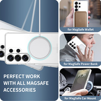 Étui de téléphone portable magnétique de haute qualité, objectif protecteur, étui Samsung S26 Ultra, blanc, toucher peau, coque de téléphone portable pour S25 24