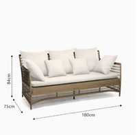 Gartenstühle Outdoor-Sessel Brauner Rattan-Geflechtstuhl Rutschfest Elegante Poltrona für Kaffeehäuser und Weinkeller