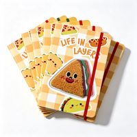 Cuaderno Personalizado de Tapa Dura A5 con Cubierta de Plástico Transparente, Logotipo Personalizado, Cuaderno Kawaii, Femenino y Lindo