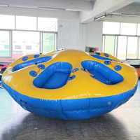 Gonflable 6 personnes beignet bateau tube remorquable tube de bateau tube d'eau remorquable gonflable pour les sports nautiques