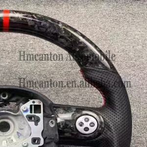 Volante Deportivo de Fibra de Carbono Forjado y Cuero M Performance para BMW Mini Cooper S R56 R61 - Product Image 4