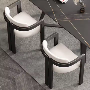 Silla <span class=keywords><strong>de</strong></span> Comedor <span class=keywords><strong>de</strong></span> Madera Maciza <span class=keywords><strong>de</strong></span> Estilo Nórdico Moderno JP con Reposabrazos, Cojín Suave y Cómodo para Uso en Hoteles, Restaurantes, Interiores o Exteriores - Product Image 2