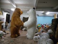 Costume de mascotte d'ours de taille adulte gonflable de nouvelle conception pour des costumes gonflables d'ours d'événements