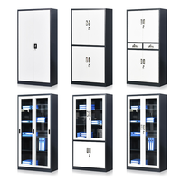 Armoire de classement en acier moderne avec serrure, démontable et résistante à l'humidité pour le rangement de bureau