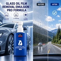 Kit d'additifs pour réservoir d'essuie-glace automobile prêt à l'emploi, sans pulvérisation, 130 ml, nettoyant pour taches d'eau sur vitres, émulsion pour élimination du film gras