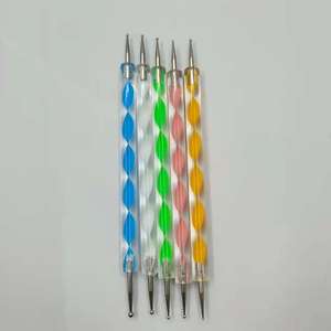 5 pz set di pennelli per unghie in acrilico a buon mercato per unghie funzionale strumento di smalto per unghie Rihenestone applicatore diamanti per Nail Art Dot pennelli - Product Image 6