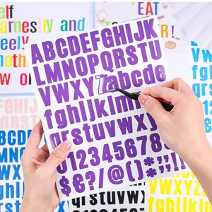 Autocollants en vinyle alphabet écologiques imperméables, papier acrylique, taille personnalisée, lettres imprimées numériquement, auto-adhésifs, finition mate, décoratifs - Product Image 3