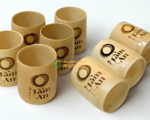 Eco2go Vietnam's Natural Bamboo Drinking <b>Cup</b> Reusable & Eco-Friendly for Tea Water Camping Use with Customized Logo and Packing - Product Image 1