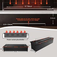 Insert de cheminée à vapeur d'eau Kalsubo, flamme réaliste 3D, contrôle par application à distance, luminosité de la flamme réglable, chauffage de 500 à 999 pieds carrés