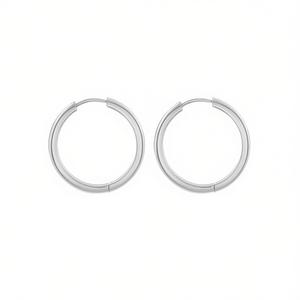 Amy Amy <b>Hoop</b> Earrings <b>Silver</b> Plated 3x8mm Women's Classic Jewelry Gift - Product Image 3