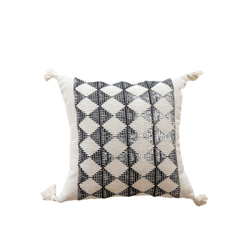 Black cotton and linen tassel 5