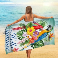 Serviette de plage en microfibre de coton personnalisée de haute qualité avec design imprimé gratuit, serviette de plage douce en velours avec logo personnalisé
