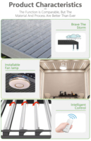 Pérgola Bioclimática Motorizada de Aluminio con Techo de Láminas Ajustables por Control Remoto, Resistente al Viento, para Balcón y Jardín
