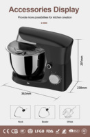 Mélangeur Robot Pâtissier Artisan OEM Impastatrice Aide 4.5L 5.5L Bol Mélangeur en Acier Inoxydable Cuisine Fournisseur Alimentaire