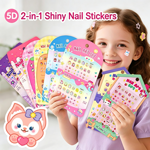 Nouveauté : Autocollants pour ongles 5D en relief pour enfants, ensemble de décalcomanies pour nail art, accessoires de décoration pour manucure enfant - Product Image 1