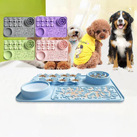 Offre Spéciale Écologique HuaLin Chien Lécher Tapis & Coussinets Silicone Rectangle Forme pour Petits Animaux Pet Treat Alimentation Toutes Saisons