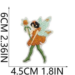 Verde natura ricamo Patch Set di ferro su arco estetico pianta farfalla <span class=keywords><strong>Applique</strong></span> fata per borsa per vestiti - Product Image 4
