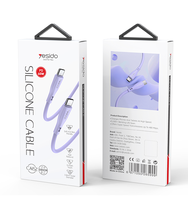 CA152 Yesido Type C à Type C PD Câble de charge rapide 60 W Câble de données en silicone liquide