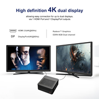 Mini PC X400 Más Reciente con 4 Núcleos y 8 Subprocesos AMD Ryzen3 Pro 4350G, Gráficos Radeon, SSD M.2 SATA, HHD TF, Doble DDR4, 4K HD DP para Entretenimiento