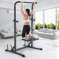 Barre de traction multifonction réglable Haobai 20 kg en acier pour salle de sport à domicile universelle - Fitness corporel et cadre de pompes portable autoportant