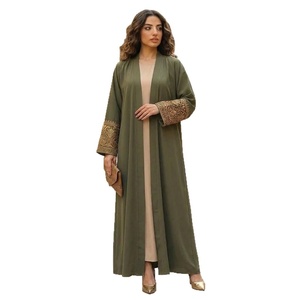 Conjunto <span class=keywords><strong>de</strong></span> Dos Piezas <span class=keywords><strong>de</strong></span> Abaya y Cárdigan Bordado <span class=keywords><strong>de</strong></span> Poliéster para Mujer, Estilo Árabe 2026, Moda <span class=keywords><strong>de</strong></span> Comercio Exterior Transfronterizo, Ropa Exterior <span class=keywords><strong>de</strong></span> Dubái - Product Image 5