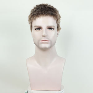 YIMANEILI vente en gros perruques de cheveux courts légers perruque synthétique brune mélangée blonde <span class=keywords><strong>coupe</strong></span> <span class=keywords><strong>courte</strong></span> pour hommes - Product Image 1