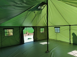 New Best Rip Stop Canvas <strong>Tent</strong> Army-green One Bedroom for 10 Person Waterproof Outdoor Camp Tente - Product Image 5