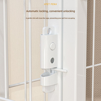 Clôture modulaire en fer pour animaux de compagnie, enclos pour chien, barrière intérieure réglable avec boutons-pression, pour chiens de petite, moyenne et grande taille, usage domestique