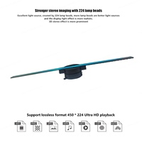 Projecteur holographique 3D Missyou MS42-C2 42CM (16,5 pouces) pour affichage publicitaire, 2 pales séparées, 700 vidéos, 224 LED, 2500 nits de luminosité, garantie 1 an