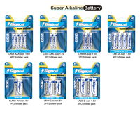 Pile alcaline super alcaline 6LR61 carrée pour détecteur de fumée, longue durée, étanche, pour alarmes, pédales de guitare, microphone