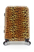 Bagages de voyage en matériau PC imprimé léopard valise ABS personnalisée avec roues 360 doubles 4 roues pivotantes et serrure TSA