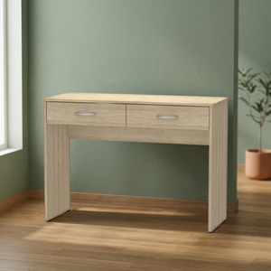 Escritorio Ejecutivo Moderno de Madera para Oficina en Casa Furnizone Modelo 1328, 2 Cajones de Almacenamiento, Diseño de Panel que Ahorra Espacio, Colores Personalizables - Product Image 2