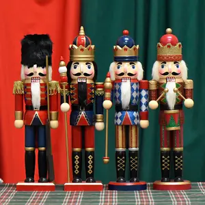 2024 Hot Sale Handcrafted Wooden Nutcracker Soldiers Vibrant Festive Decor For Christmas Decorations And Gifts