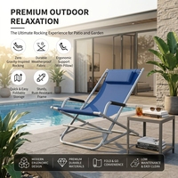 Chaise pliante de camping avec appui-tête intégré, portable, multicolore, pour hôtel et jardin