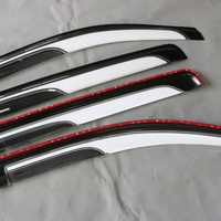 Pare-pluie pour portière de voiture, déflecteur de vent pour vitre latérale, protection et décoration, matériau PMMA/PC noir, installation par ruban adhésif 3M, compatible