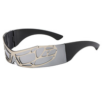 2025 mode Punk Y2K lunettes de soleil Spice Girls Hip Hop Punk sans monture futuriste lunettes de soleil envelopper autour d'une pièce nuances