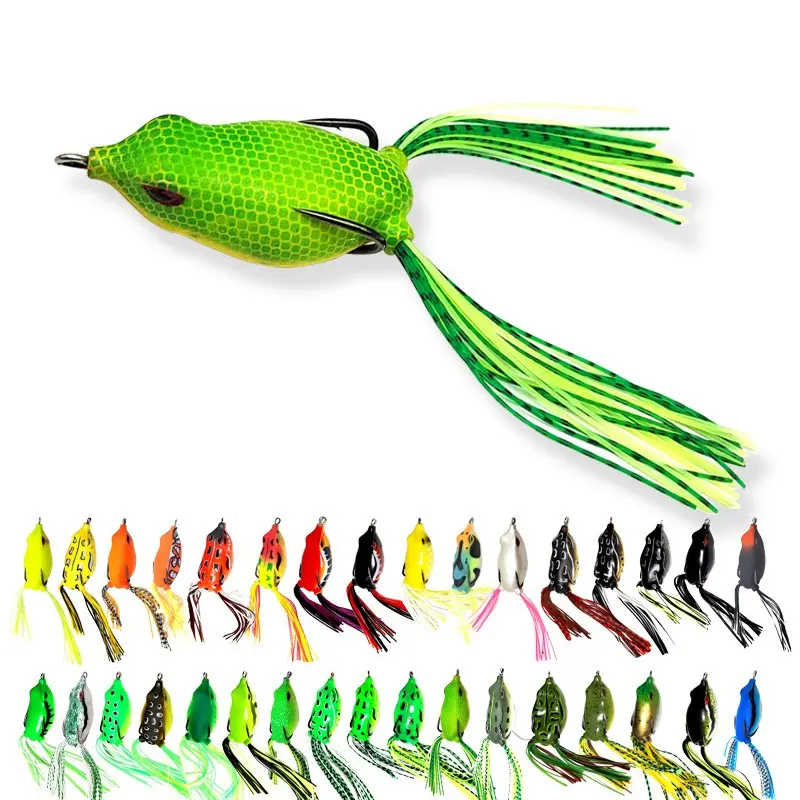 NEW OEM 8g12g18g Realistic 3D Rubber Soft Frog Fishing Lures Snakeheaded Fish Soft Frog Lure With High Carbon Steel Hooks