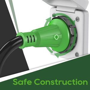 สายอะแดปเตอร์สำหรับเครื่องกำเนิดไฟฟ้า NEMA 5-15P เป็น L5-30R, สายอะแดปเตอร์ไฟฟ้า RV 125V ขนาด 15A ตัวผู้ ถึง 30A ตัวเมีย พร้อมไฟแสดงสถานะ, ได้รับการรับรอง ETL - Product Image 3