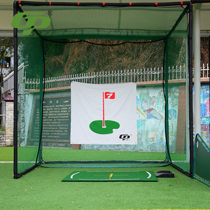 Red de Práctica de <span class=keywords><strong>Golf</strong></span> GAOPIN GP-2533B 3 x 3 x 3 m, Material de Espuma y Césped Artificial de Nailon, Color Negro y Verde, Uso en Interiores y Exteriores - Product Image 1