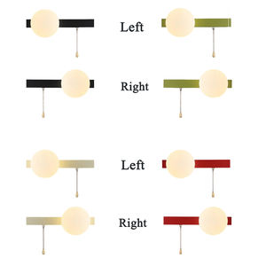 <span class=keywords><strong>Applique</strong></span> murale en verre minimaliste nordique <span class=keywords><strong>avec</strong></span> <span class=keywords><strong>interrupteur</strong></span> à cordon <span class=keywords><strong>intégré</strong></span> LED Chambre à coucher Escalier Salon Chevet Couloir Lumière - Product Image 4