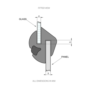 Sello de <span class=keywords><strong>goma</strong></span> para <span class=keywords><strong>ventana</strong></span> en forma de S SWR150-Vidrio 5-6mm, Panel 2,5-3,5mm Barco Coche <span class=keywords><strong>Caravana</strong></span> - Product Image 5