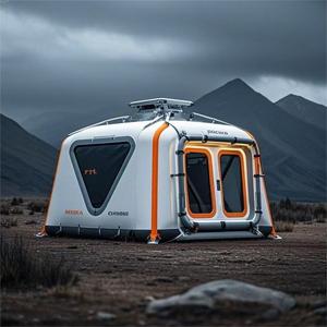 Tente de camping gonflable de luxe imperméable pour l'extérieur, 2-3 personnes, avec matériau Oxford, unisexe, pour la randonnée et le camping - Product Image 4