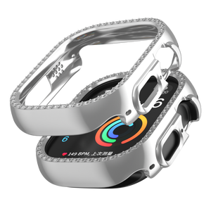 เคสปกป้องเพชรหรูหราสำหรับ <span class=keywords><strong>Apple</strong></span> <span class=keywords><strong>Watch</strong></span> Ultra 49มม.,เคสป้องกันสำหรับ IWatch <span class=keywords><strong>Series8</strong></span>กรอบกลวง PC สำหรับผู้หญิง - Product Image 1