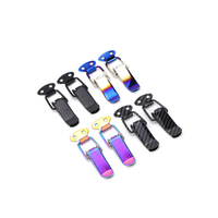 PUERXIN 2PCS JDM Kit de clips de fixation universels pour pare-chocs de voiture, crochets de verrouillage rapide pour course, attaches de pare-chocs à dégagement rapide, boucles