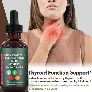 Complément Liquide Herbal OEM pour le Soutien de la Fonction <span class=keywords><strong>Thyro</strong></span>ïdienne 30ml – Ashwagandha, Curcuma, Folate, Cuivre – <span class=keywords><strong>Thyro</strong></span> Bloom Drop - Product Image 4