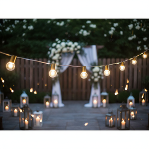 Guirnalda <span class=keywords><strong>de</strong></span> Luces Decorativas para Fiestas, Bodas y Exteriores, 25 Pies, 50 Pies, 100 Pies, 2700K, G40, E12, Luces <span class=keywords><strong>de</strong></span> Hadas - Product Image 5